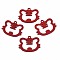 Spray Painted Alloy Pendants, Cadmium Free & Nickel Free & Lead Free, Tiger, Dark Red, 22x28x1.5mm, Hole: 1.8mm