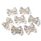 UV Plating Luminous Transparent Acrylic Beads, Glow in The Dark, Bowknot, Clear AB, 24.5x32.5x12mm, Hole: 4mm