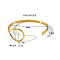 Stylish Stainless Steel Cuff Bangle for Women's Summer Accessories, Golden, 2.56 inch(65mm)