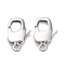 Brass Lobster Claw Clasps, Cadmium Free & Nickel Free & Lead Free, Platinum, 16x10x3mm, Hole: 1.8mm