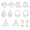 CHGCRAFT 12Pcs 6 Styles 201 Stainless Steel Wizarding World Pendants Hat Sand Clock Spider Web Planet Ring Shape Charms Pendants for DIY Necklace Bracelet Keychain Crafting Jewelry Making