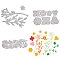 3Pcs 3 Style Leaf & Flower Frame Carbon Steel Cutting Dies Stencils, for DIY Scrapbooking/Photo Album, Decorative Embossing DIY Paper Card, Matte Platinum Color, 1pc/style