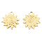 Ion Plating(IP) 201 Stainless Steel Pendants, Sun, Real 18K Gold Plated, 22x20x2mm, Hole: 2.5mm