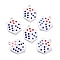 Spray Painted Alloy Pendants, with Enamel, Cadmium Free & Lead Free, Dice, White, 26x19.5x4mm, Hole: 1.8mm