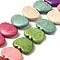 Synthetic Turquoise Dyed Beads Strands, Apple, Colorful, 19.5x26x6.5mm, Hole: 1.5mm, about 21pcs/strand, 16.34''(41.5cm)
