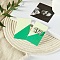 Rectangle Paper Earring Display Cards, Jewelry Display Cards for Earrings Necklaces Storage, Medium Sea Green, 9x5.9x0.05cm, Hole: 1.6mm