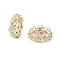 Brass Micro Pave Cubic Zirconia European Beads, Lead Free & Cadmium Free, Column, Light Gold, 8x3mm, Hole: 4.5mm