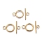 Ion Plating(IP) 304 Stainless Steel Toggle Clasps, Ring, Golden, Ring: 28x20x2mm, Hole: 5.5mm, Bar: 30x10x2mm, Hole: 5.5mm