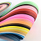 Rectangle 36 Colors Quilling Paper Strips, Mixed Color, 525x5mm, about 360strips/bag, 36color/bag