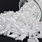 Glass Bugle Beads, Opaque Colours Luster Seed Beads, Round Hole, White, 6x1.8mm, Hole: 0.6mm, about 10000pcs/bag