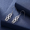 Brass Celtic Knot Dangle Earrings, Silver, 41mm