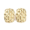 304 Stainless Steel Stud Earrings, Twist Rectangle, Golden, 30x21mm