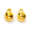 Rack Plating Brass Pendant Cabochon Settings, Cadmium Free & Lead Free, Long-Lasting Plated, Flat Round, Real 18K Gold Plated, Tray: 3mm, 5.5x3.5x2mm, Hole: 1mm