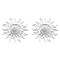 Non-Tarnish 201 Stainless Steel Filigree Joiners, Sun, Stainless Steel Color, 38x38x1mm