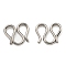 Non-Tarnish 304 Stainless Steel S-Hook Clasps, Stainless Steel Color, 9.5x10.5x1.5mm, Hole: 3x4mm
