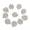 Tarnish Resistant 304 Stainless Steel Four Leaf Clover Charms Pendants, Stainless Steel Color, 15x13x1mm, Hole: 1mm