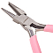 SUNNYCLUE 4.5 Inch Round Concave Pliers Wire Looping Pliers Mini Precision Pliers Wire Bending Tools for DIY Jewelry Making Hobby Projects Pink