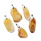 Natural Agate Big Pendants, with Platinum Plated Brass Bails, Nuggets, 40~56.2x19.2~30.5x5~6.5mm, Hole: 6x4mm