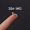 316L Stainless Steel Micro Pave Cubic Zirconia Cartilage Earrings, Golden, Flower, 6mm, Pin: 1.2mm