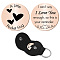1Pc 201 Stainless Steel Commemorative Coins, Inspirational Quote Coin, Flat Round, with 1Pc PU Leather Guitar Clip, Heart, Coin: 30x2mm