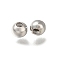 Rack Plating Brass Beads, Long-Lasting Plated, Lead Free & Cadmium Free, Round, Platinum, 4x3.5mm, Hole: 1.5mm