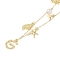 Bohemian Summer Beach Style 18K Gold Plated Shell Shape Initial Pendant Necklaces