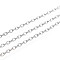 Tarnish Resistant 304 Stainless Steel Cable Chains, Soldered, with Spool, Flat Oval, Stainless Steel Color, 2x1.5x0.4mm, about 164.04 Feet/roll(50m/roll)