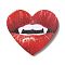 Halloween Imitation Leather Pendants, Heart, 45x50x2mm, Hole: 1.2mm