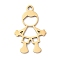 201 Stainless Steel Pendants, Boy Charm, Laser Cut, Real 18K Gold Plated, 19x12x1mm, Hole: 1.5mm