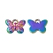 Ion Plating(IP) 304 Stainless Steel Pendants, Butterfly Charm, Rainbow Color, 9x11.5x1mm, Hole: 1.6mm