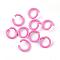 Iron Jump Rings, Open Jump Rings, Pink, 17 Gauge, 8~8.5x1.2mm, Inner Diameter: 5~6mm