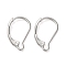 304 Stainless Steel Leverback Earring Findings, 925 Sterling Silver Plated, 16.5x10x2mm, Pin: 1mm