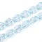 Baking Paint Transparent Glass Beads Strands, Tulip, Sky Blue, 12x10x6.5~7mm, Hole: 1mm, about 55pcs/strand, 25.59 inch(65cm)