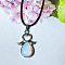 Angel Wings Opalite Teardropt Pendant Necklaces