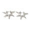 Rack Plating Brass Micro Pave Cubic Zirconia Hoop Earrings, Long-Lasting Plated, Lead Free & Cadmium Free, Platinum, 29x4mm