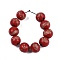 Handmade Lampwork Beads, Round, Camellia, 20.5-21x19-20mm, Hole: 4mm