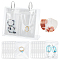 WADORN Jewelry Storage Holder Stand with 50Pcs Clear PVC Bags, 6.2x6.6 Inch Travel Jewelry Organizer and Storage Calendar Acrylic Earring Organizer Book for Earring Bracelet Necklace Keychain