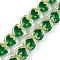 Handmade Lampwork Beads Strands, Hand Drawn Beads, with Enamel, Heart, Green, 12x12.5x7mm, Hole: 1mm, about 30pcs/strand, 13.39 inch(34cm)
