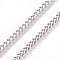 Tarnish Resistant 304 Stainless Steel Curb Chains, Twisted Chains, Unwelded, Stainless Steel Color, 2.7mm, Links: 3.8x2.7x0.8mm