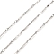 Tarnish Resistant Handmade 304 Stainless Steel Bar Link Chains, Soldered, with Spool, Stainless Steel Color, 13.5x2x1mm, about 32.81 Feet(10m)/Roll
