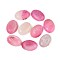 Dyed Natural Fire Crackle Agate Cabochons, Oval, Hot Pink, 25x18x6.5mm