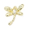 Alloy Pendants with Rhinestone, Rack Plating, Cadmium Free & Nickel Free & Lead Free, Dragonfly Shape, Golden, 21x19.5x5mm, Hole: 1.4mm