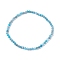 3mm Natural Apatite Beads Stretch Bracelet for Girl Women, Inner Diameter: 2-1/4 inch(5.65cm), Beads: 3mm