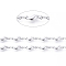 Tarnish Resistant 304 Stainless Steel Link Chains, Soldered, with Spool, Twisted, Stainless Steel Color, Oval Link: 3.5x2x0.3mm, Twisted: 11.5x3.5x1.8mm, about 16.4 Feet(5m)/roll