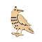 201 Stainless Steel Pendants, Bird Charm, Laser Cut, Golden, 20x14.5x1mm, Hole: 0.7mm