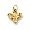 304 Stainless Steel Rhinestone Pendants, with Jump Ring, Bee Charm, Ion Plating(IP), Bees, 11x10x2.5mm