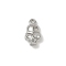 Halloween 304 Stainless Steel Charms, Skull Charm, Stainless Steel Color, 12.5x7x3.5mm, Hole: 1.2mm