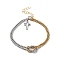 New Stainless Steel Box Chain Bracelets, Cross Double-layer Chain Bracelet for Men and Women