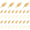 30Sets 304 Stainless Steel Box Clasps, Multi-Strand Clasps, Horse Eye, Real 24K Gold Plated, 21.5x7x4mm, Hole: 1mm