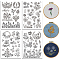 4 Sheets 11.6x8.2 Inch Stick and Stitch Embroidery Patterns, Non-woven Fabrics Water Soluble Embroidery Stabilizers, Plants, 297x210mmm